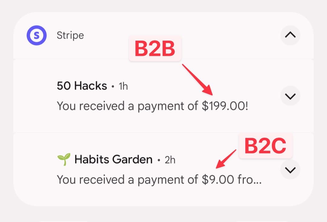 B2B revenue hits different