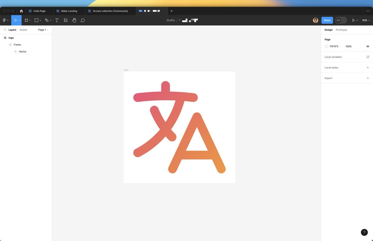 1. Logo Picked an SVG from heroicons.com and added gradients ✅ Free ✅ 5-min delivery