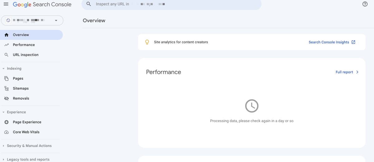 3. Google This project targets SEO keywords, so Google is my friend. ✅ Verified domain with the Search Console