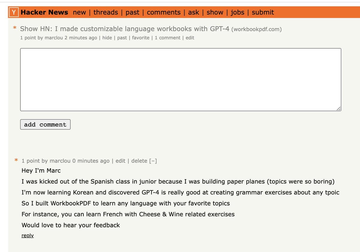 14. Hacker News: It's where tech nerds hang out. If you get featured, you secure 10k+ visitors in 24 hours - Post in the…