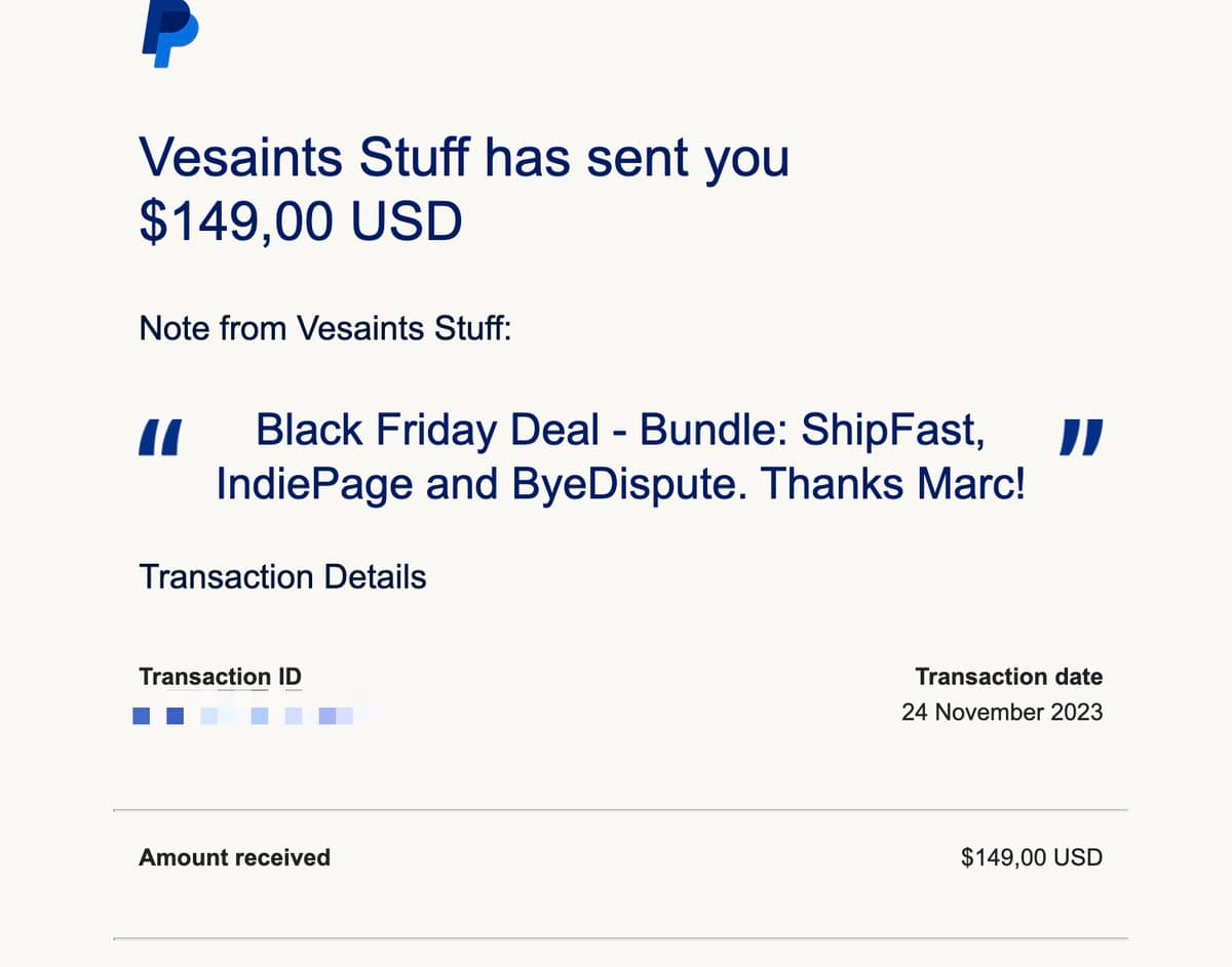 If this is you, please email me at marc.louvion@gmail.com Your payment email is broken so I can't send your link to getβ¦