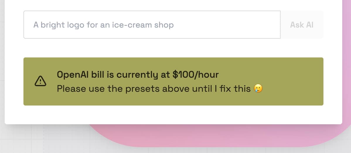 The GPT-4 assistant is burning my OpenAI credits, use the presets until I fix it 🥲