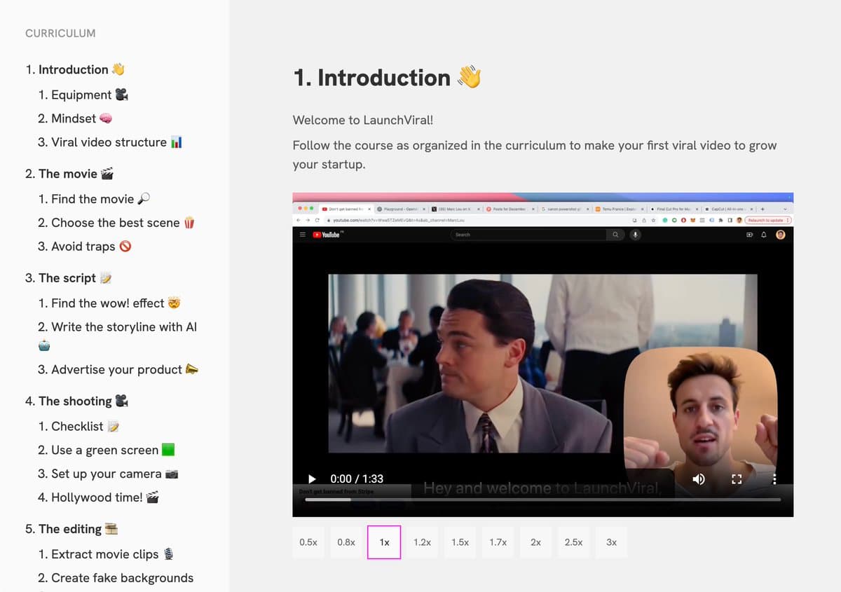 I coded the entire platform for my 1st course: 1. Content recorded with Screen Studio 2. Videos hosted on AWS S3 3…