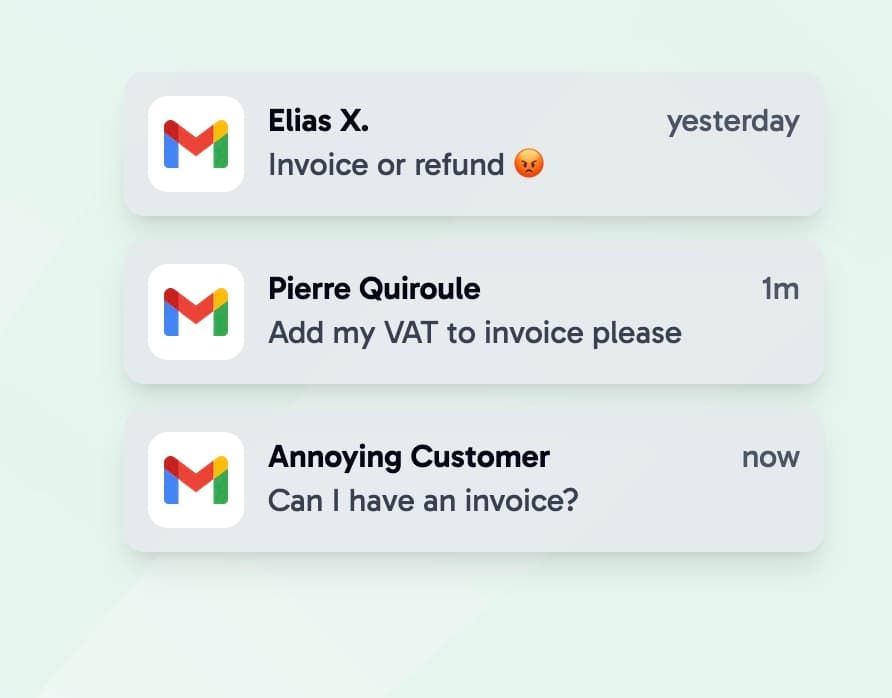 - Problem agitation: Annoying notifications to remind potential customers why they’re here.
