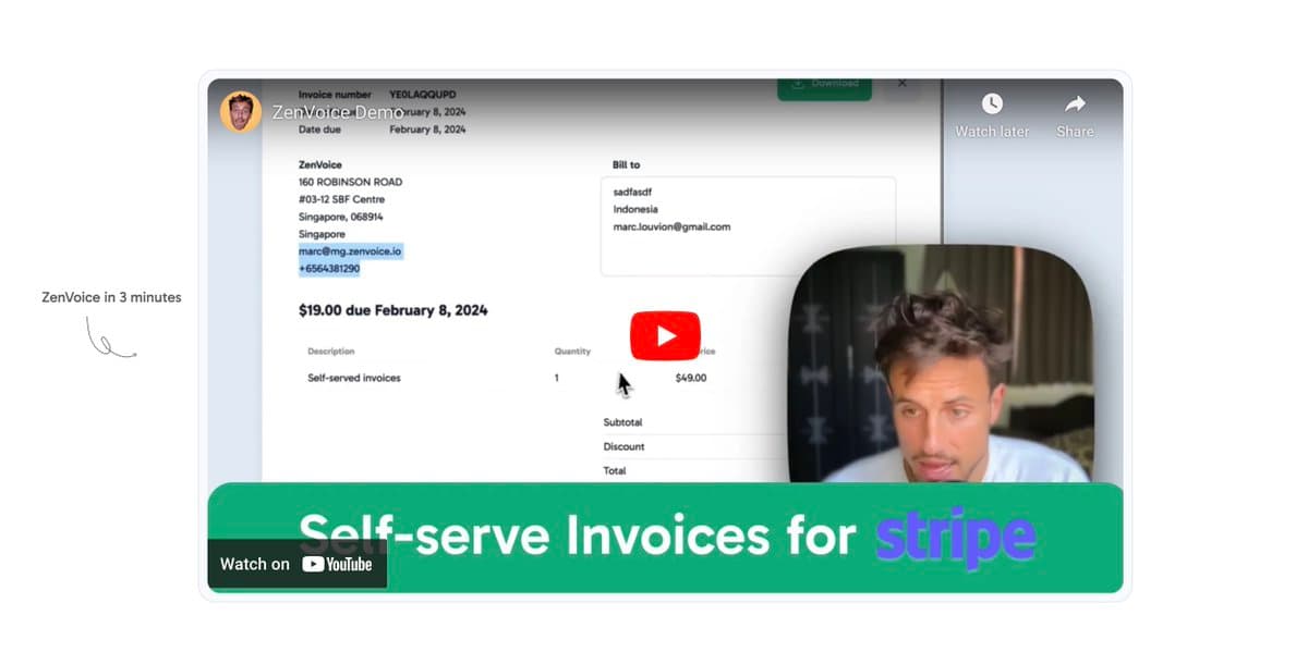 - Headline: A promise with an emotional outcome “Focus on your startup, not the invoices” - Demo video: I’m not a cold…