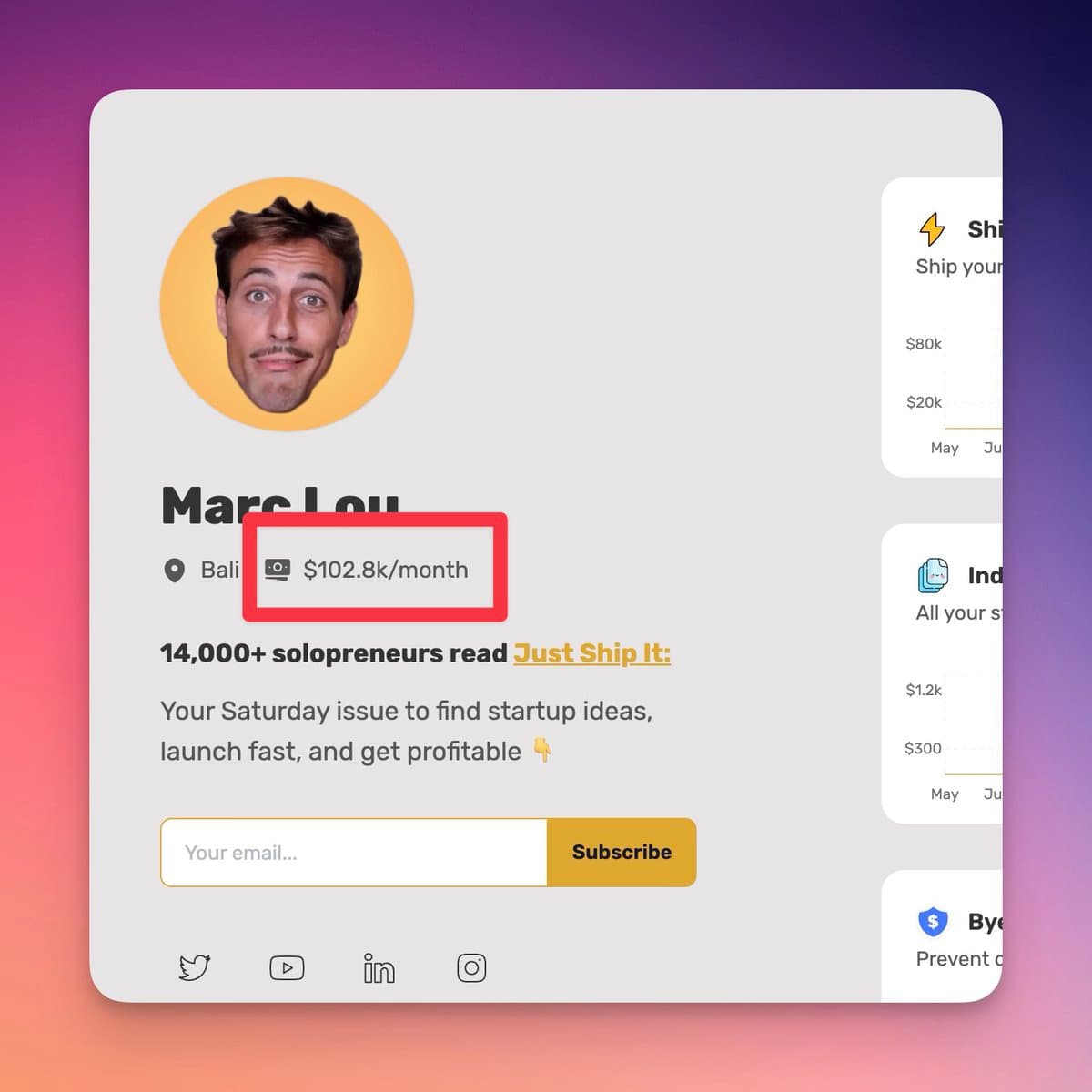 I made $100,000 in revenue in the last 30 days