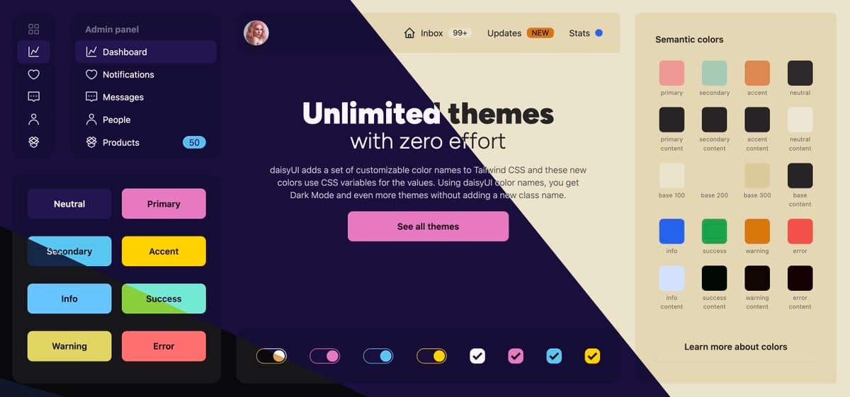 1. Front-end I use ReactJS, Tailwind CSS, and NextJS. I also use daisyUI, the awesome Tailwind component library to…