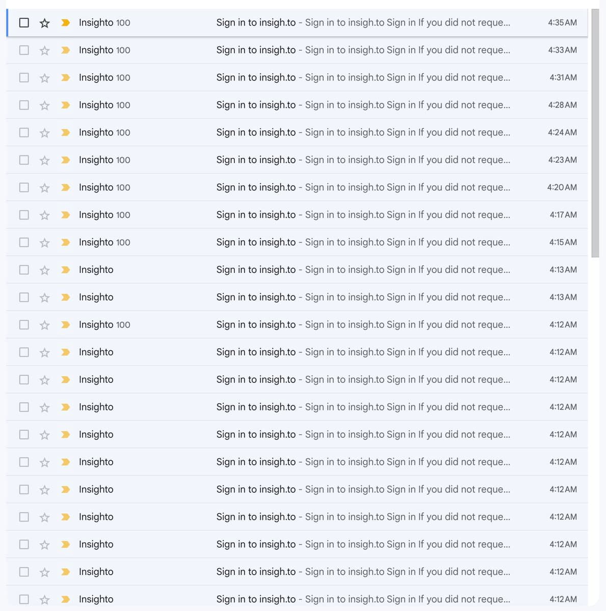 31,000 emails sent to me overnight... To whoever tried to hack Insighto: Why? π