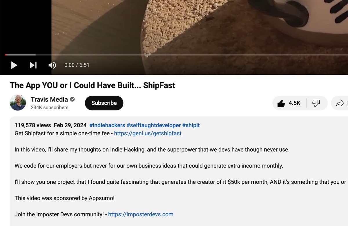 Highest affiliates payout for ShipFast — $2,500 in June Someone makes $900/month with 1 YouTube video