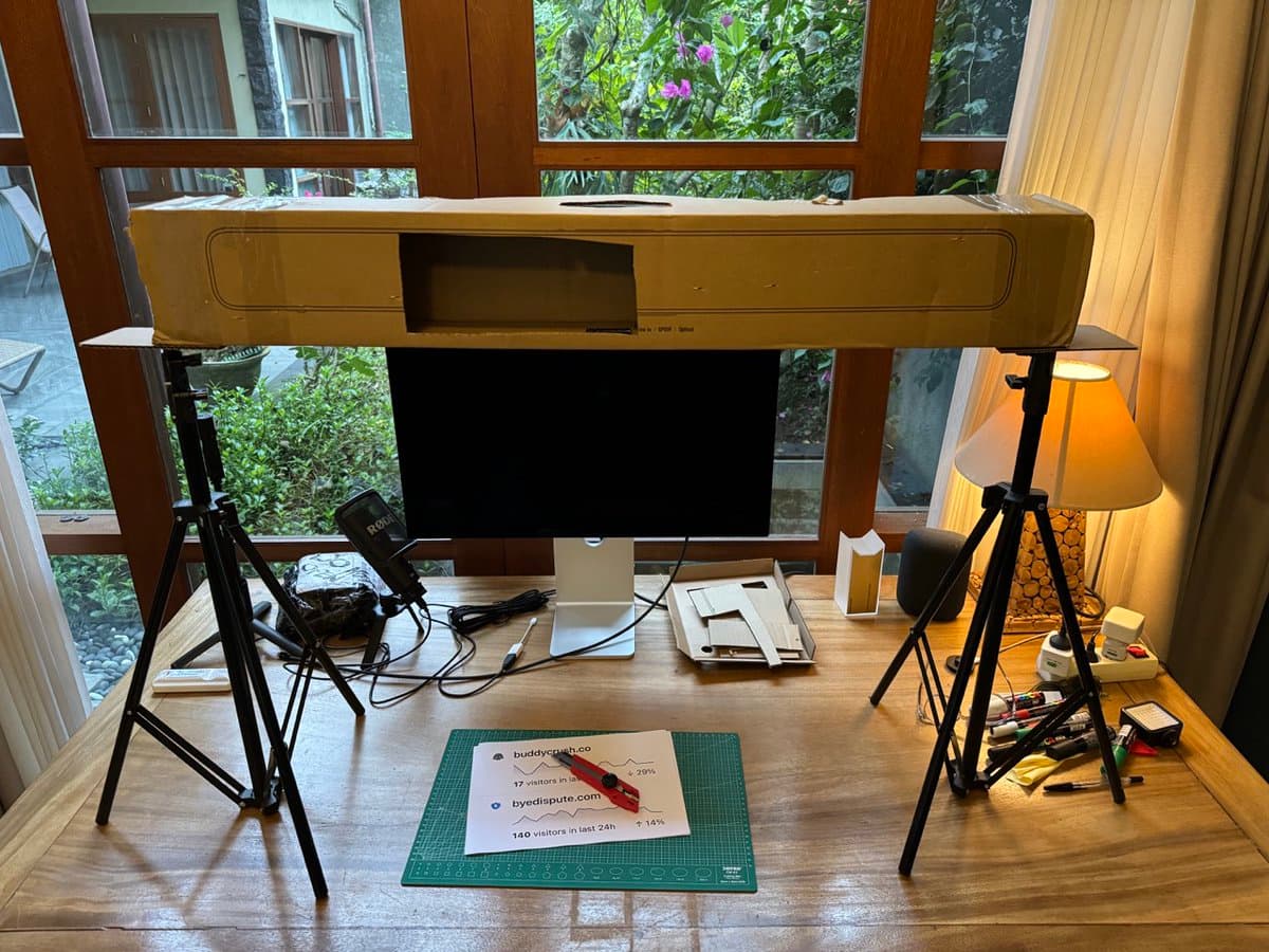 "I don't have a good camera" Here's my $5 overhead camera setup. Constraints force creativity. "but" is just another…