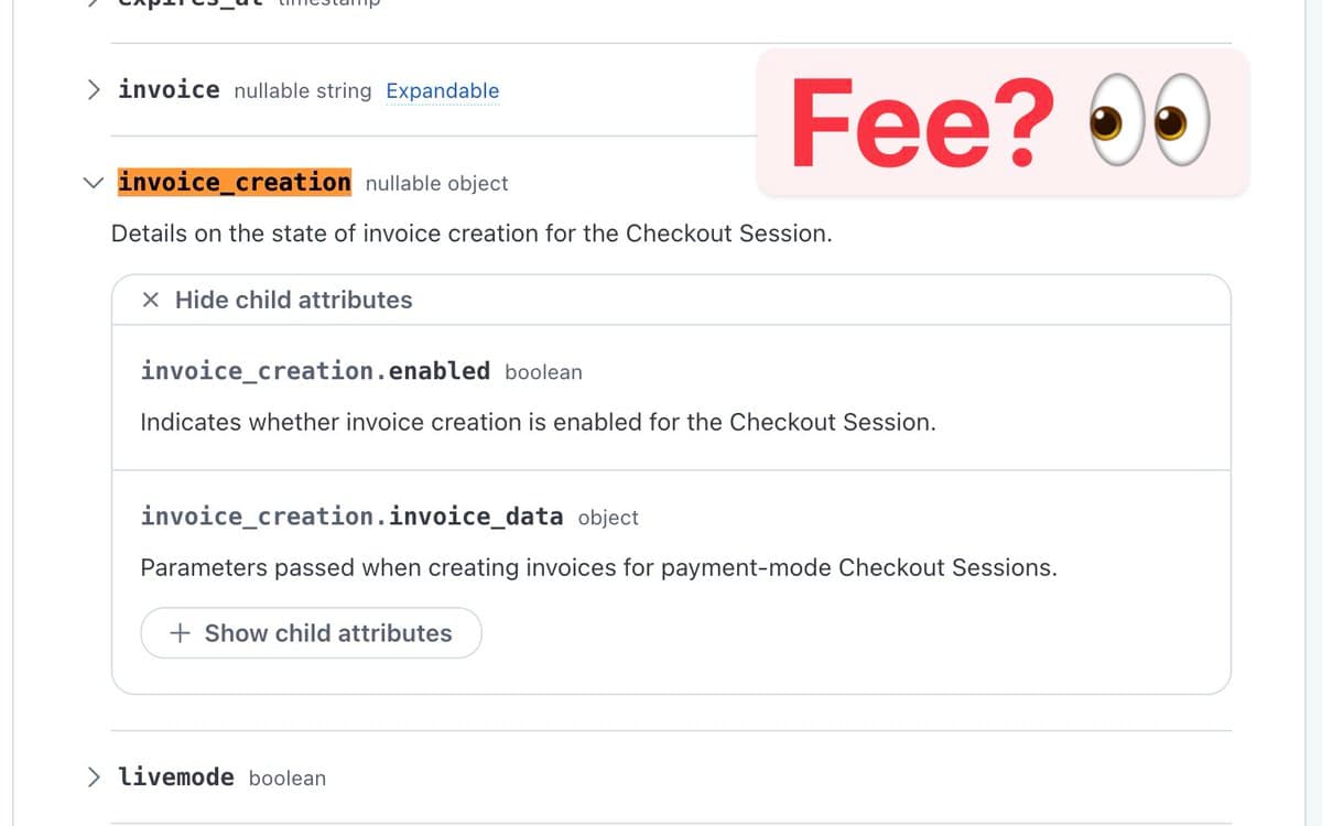 Stripe Checkouts cost me $1,600 because of invoice_creation