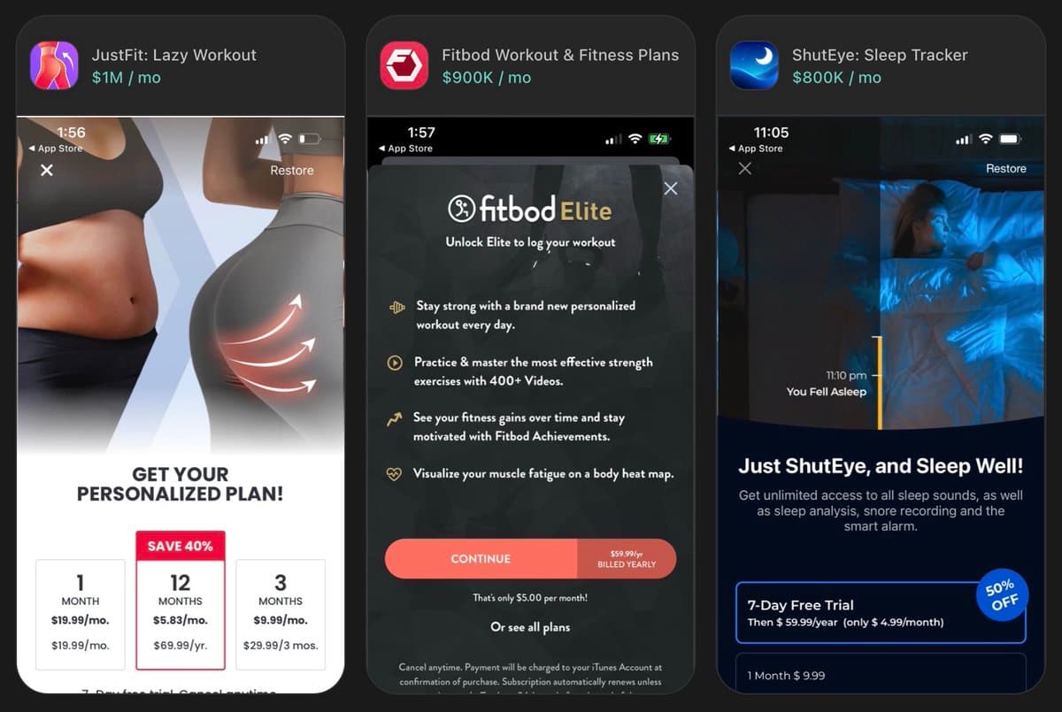 PaywallScreens(dot)com — A free app with 7,000+ paywall UI. Startups are ranked by monthly revenue. Not sure if it's…
