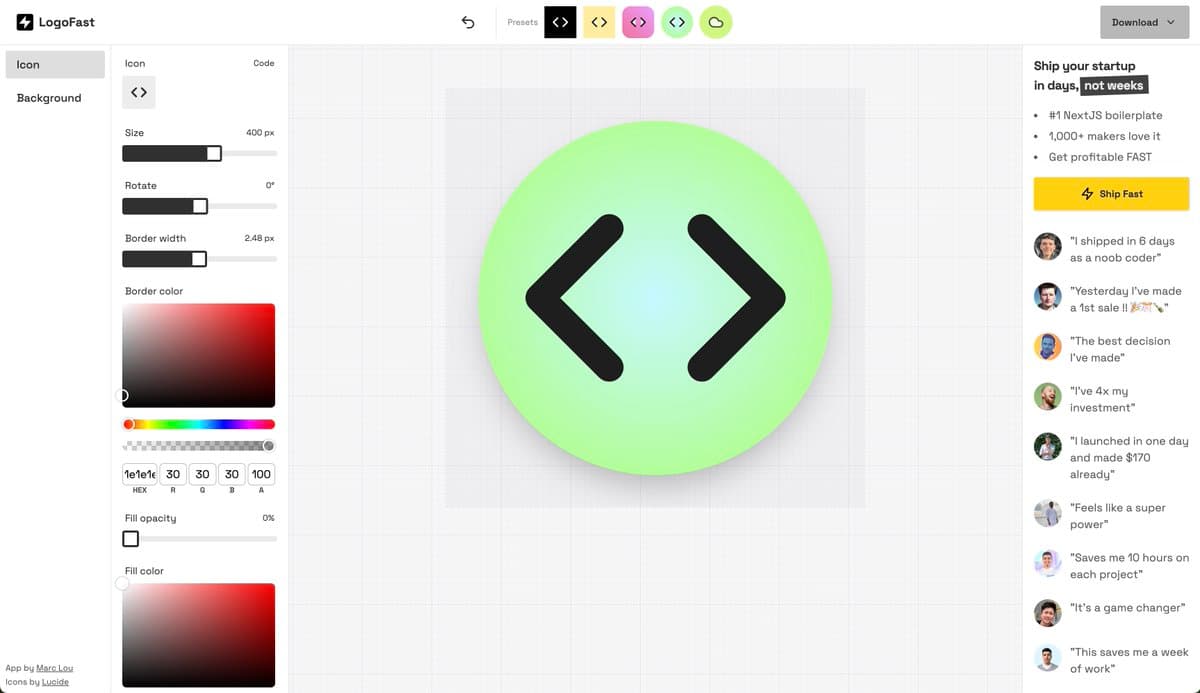 I built the free logo maker LogoFa.st in 3 days: 🤑 Made $5,000+ in revenue for ShipFast 🤝 Helped 50,000+ people design…