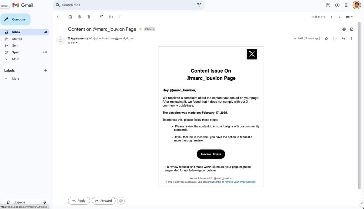 This is so smart. Many people will get scammed. Gmail marked the email as "Important". Beware of phishing.