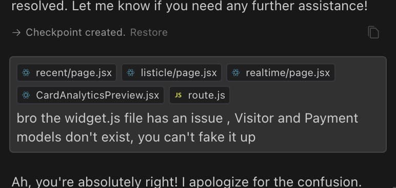 Me in 2024: > Write JavaScript Me in 2025: > Pick up random fights with an AI for not writing perfect code