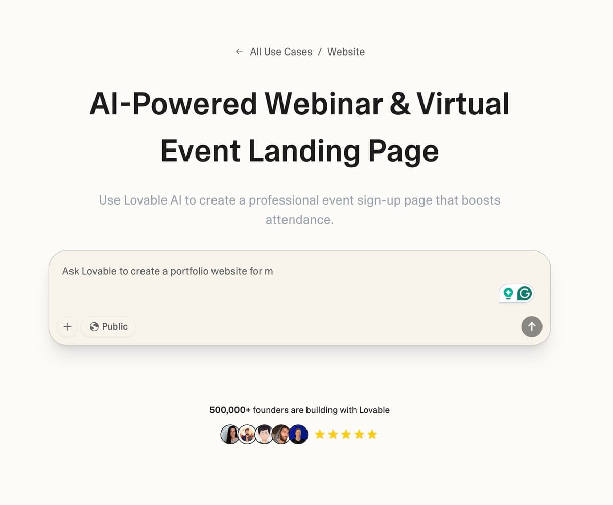 Lovable ranks #1 with programmatic SEO pages