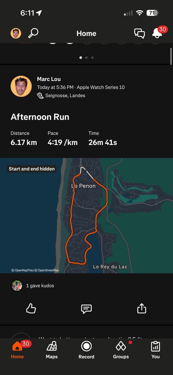 Day 12: I went for a pre dinner run because it was pouring all day. I still got soaked.