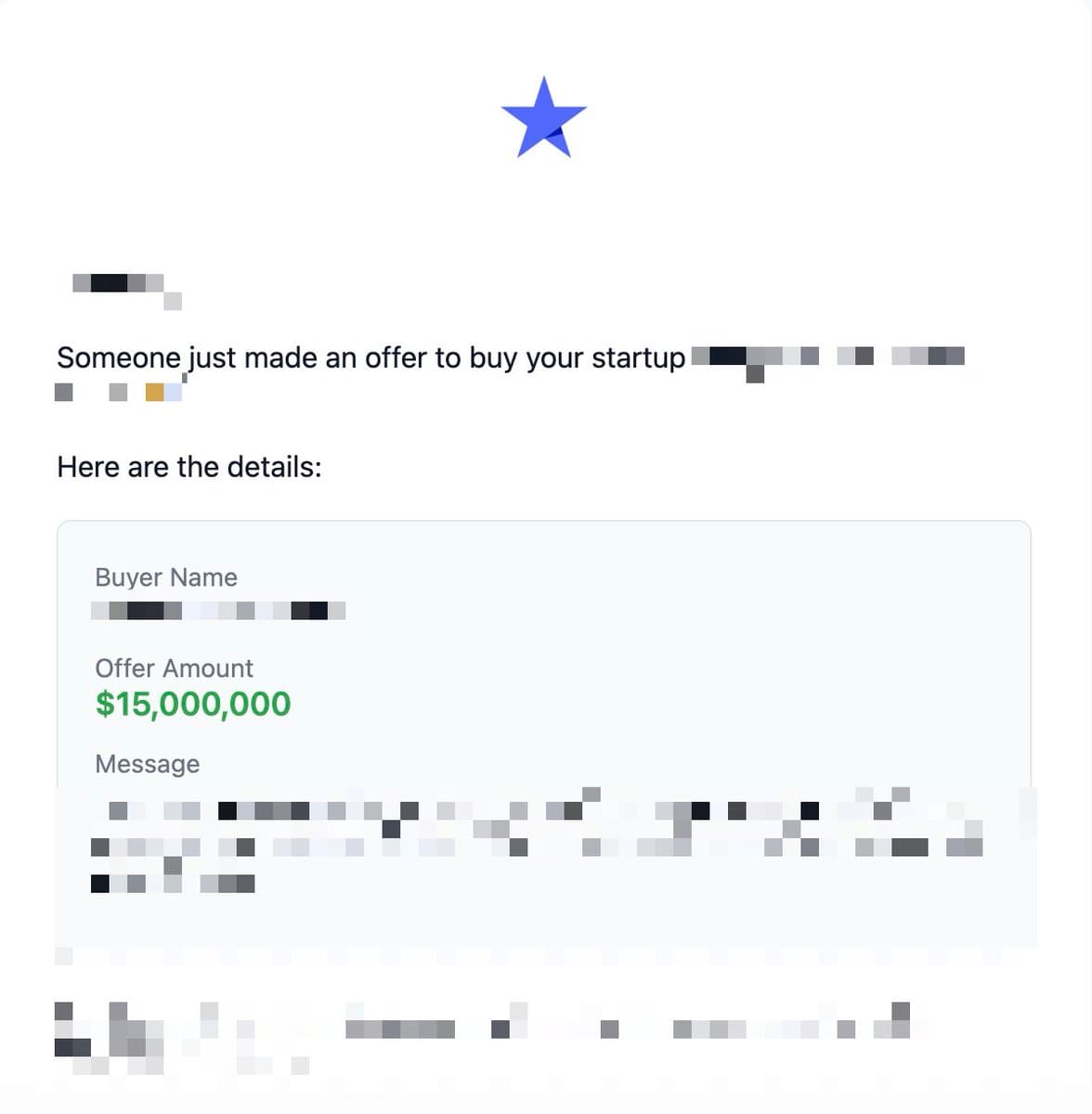 I saw an offer for $15,000,000 😳 It's from an M&A firm, and it looks legit. I don't even get a cut on the sale, but…