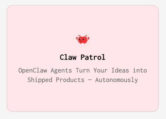 2nd OpenClaw wrapper sponsoring TrustMRR This one is by @meetahsen 💪 clawpatrol.ai