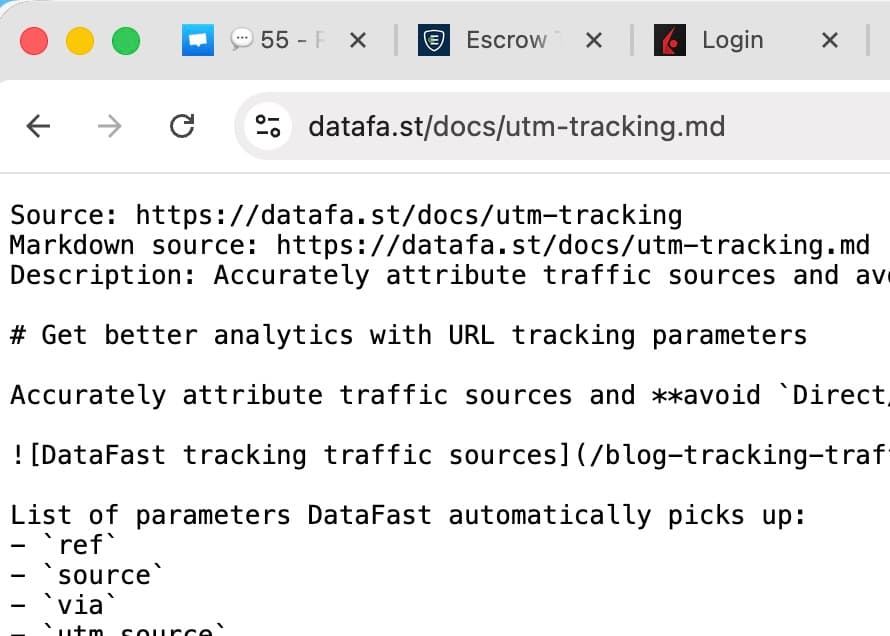 2026 goal: make all my startups AI-first. I'm starting with @DataFast_: ✅ Open all API endpoints ✅ llms.txt & markdown…