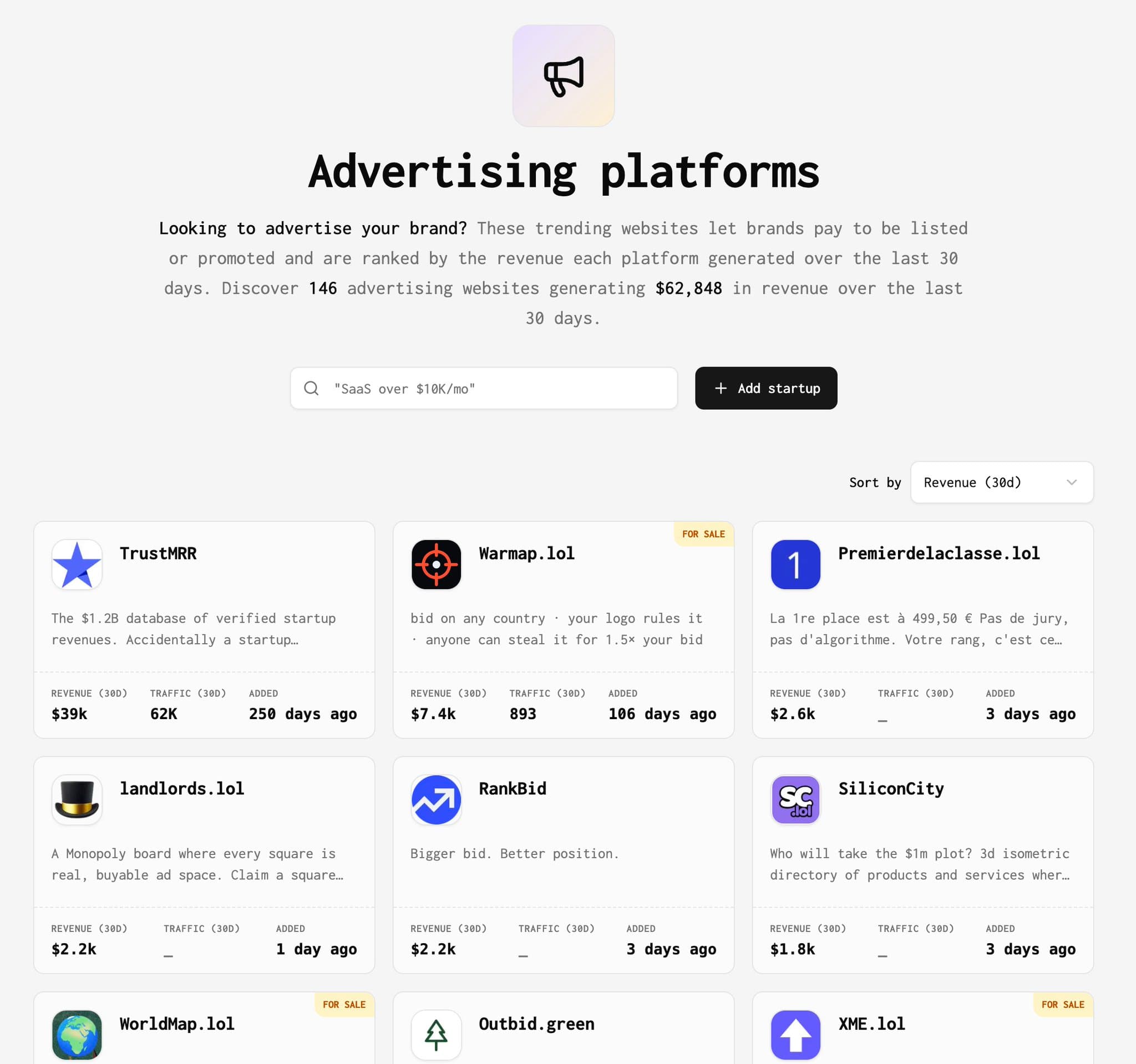 I've created a directory of the best pay-to-advertise websites