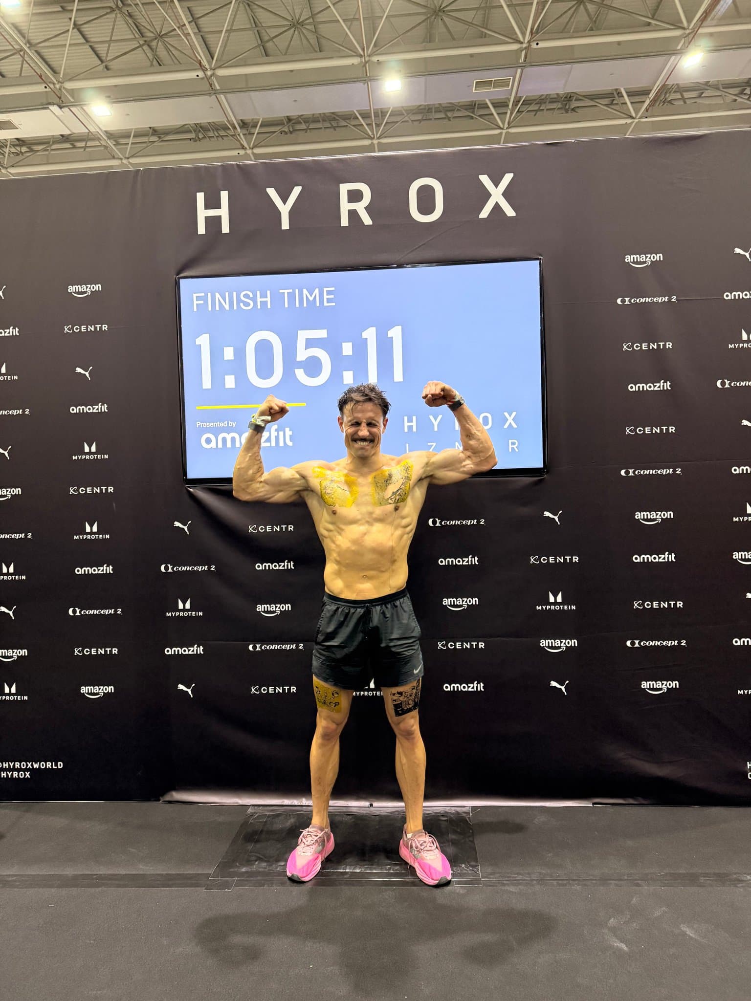 I finished my first Hyrox in 1:05:11 and won my age group