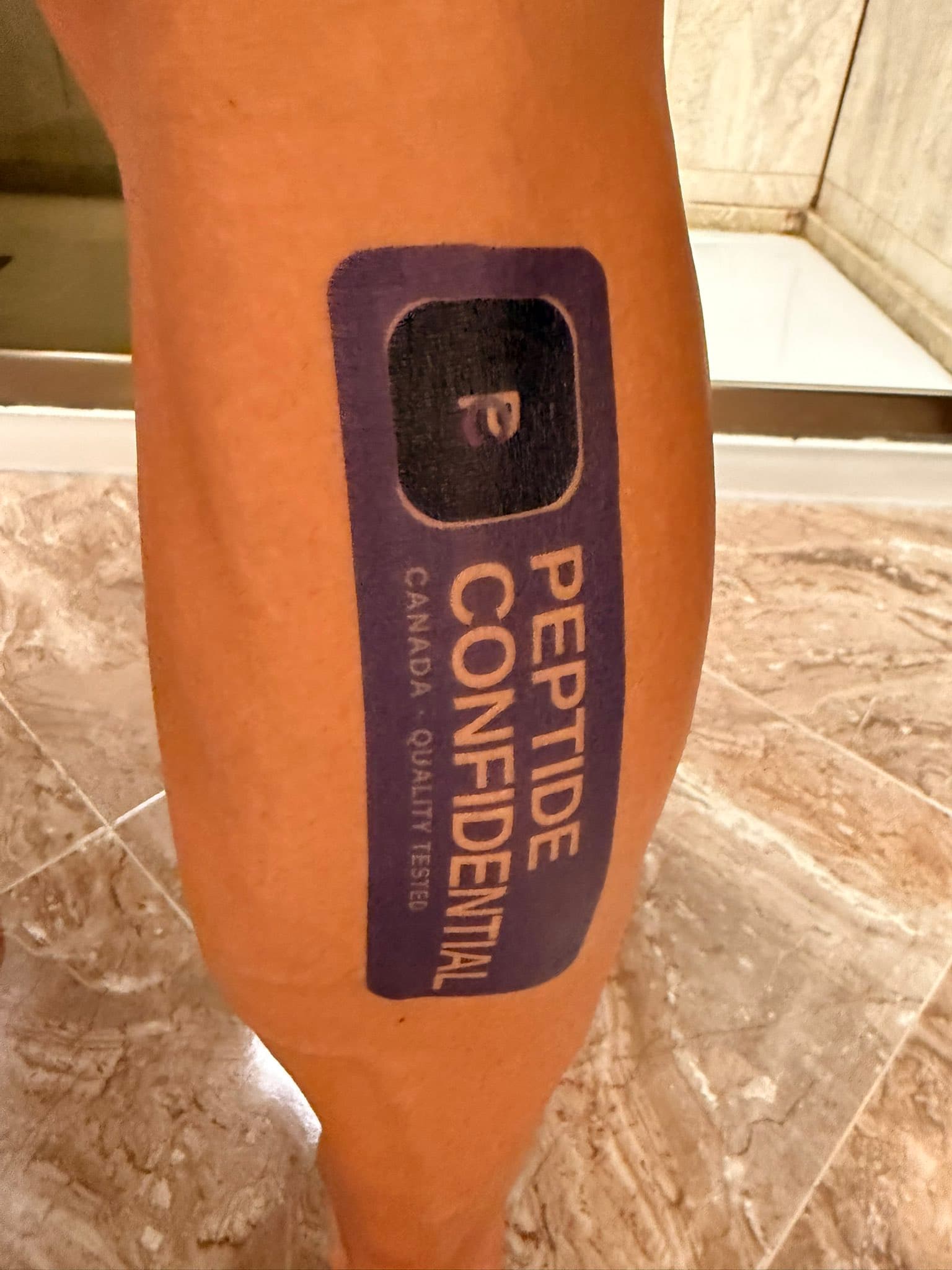 The calves tattoos were spare, almost like new!