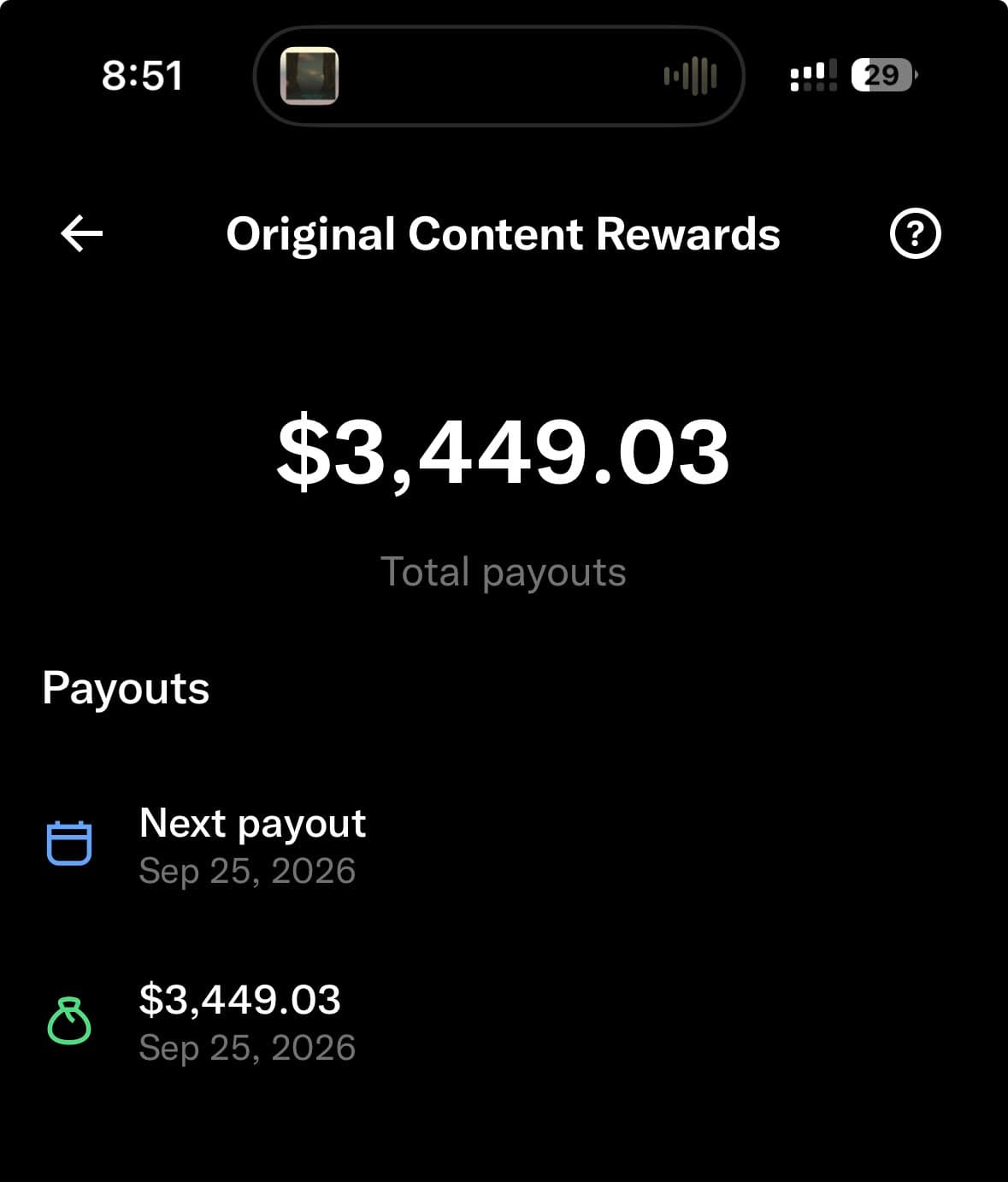 I make $7K+/month from X's original content rewards
