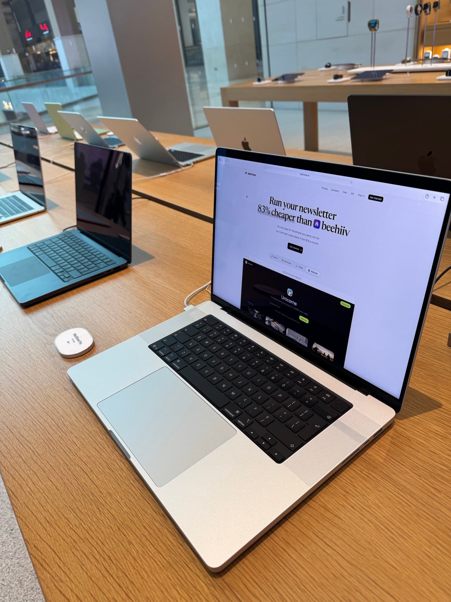I went to try the new iPhone Duo and got asked about MailCheap